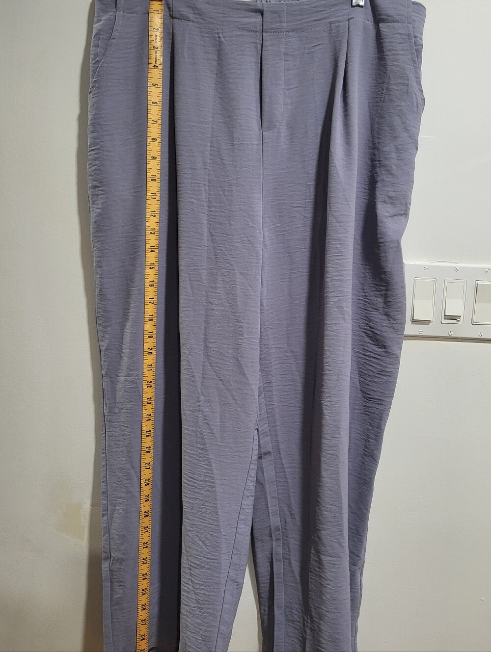 Periwinkle Wide Leg Pull-On Pants 2XL Elastic Waist Pockets